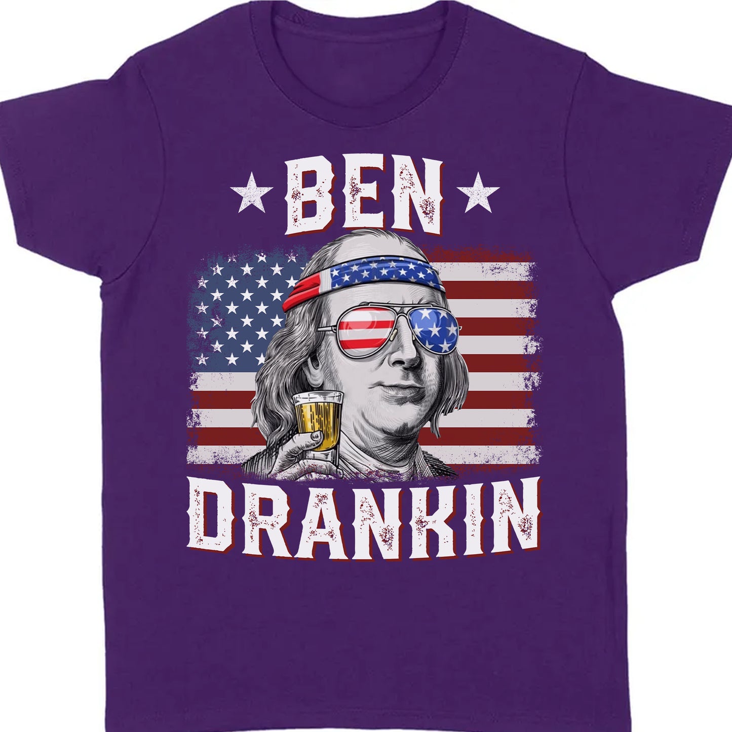 Ben Drankin Unisex Shirt | 4th of July Shirt | Independence Day Shirt | Retro America Patriotic Shirt Dark C1058
