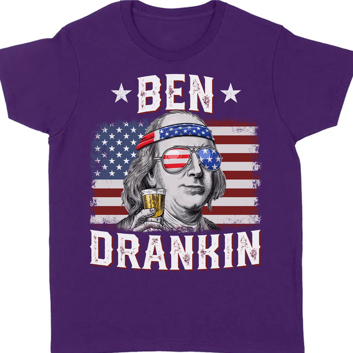 Ben Drankin Unisex Shirt | 4th of July Shirt | Independence Day Shirt | Retro America Patriotic Shirt Dark C1058