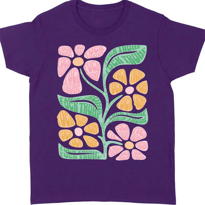 Subtle Floral 8647 Anti Trump Shirt – Progressive Fuck Trump Tee For Democrats And Pro-Democracy Supporters Dark Shirt 682197