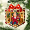 Custom Trump Isometric Gift Box 2D Acrylic Ornament | White House MAGA Patriotic Christmas Ornament | MAGA Funny Gift 683507 - GOP