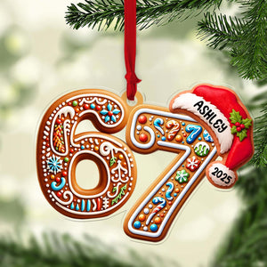 Custom Six Seven Acrylic Ornament | Personalized 6 7 Meme Christmas Decoration | Funny Gen Z Viral Ornament Gift 683665