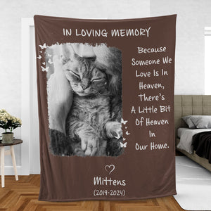 Someone We Love Is In The Heaven, Personalized Memorial Blanket, Memorial Custom Photo Blanket, Remembrance Gift- 681951