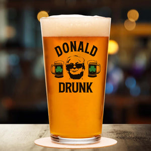 Donald Drunk Beer Glass | President Trump Print Whiskey Glasses, Party President, St Patrick's Day Glass 681900 - GOP