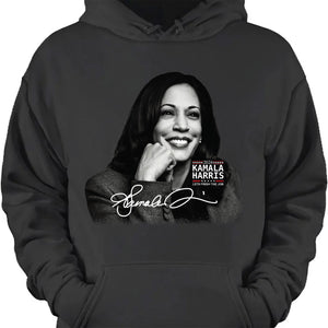 Kamala Harris Let's Finish The Job Signature Shirt | Kamala Harris 2024 Shirt | Democrat Shirt Dark T1435 - KH2