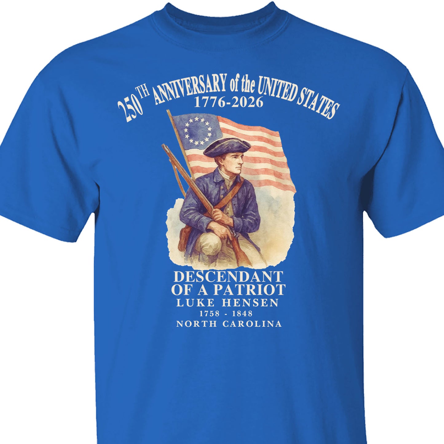 Personalized 250 Years Anniversary of The United States Shirt | Custom Name Descendant of A Patriot Sweatshirt | Fourth of July Dark T-Shirt 684196