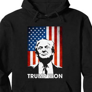 Trump Won 2024, Trump Winning Election Shirt, Trump 47th President Shirt Dark T1712 - GOP