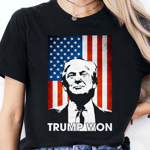 Trump Won 2024, Trump Winning Election Shirt, Trump 47th President Shirt Dark T1712 - GOP