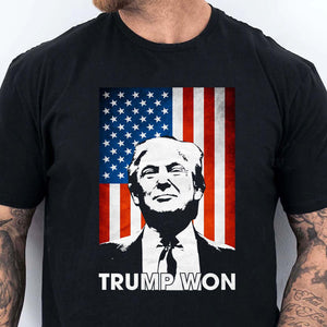 Trump Won 2024, Trump Winning Election Shirt, Trump 47th President Shirt Dark T1712 - GOP