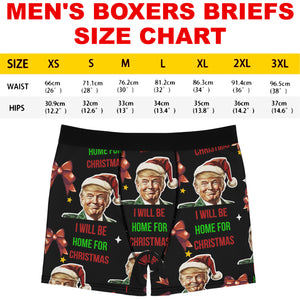 Trump I'll Be Home For Christmas Boxer Briefs, Political Xmas Gift, Trump Christmas Gift, Republican Gift 681780 - GOP