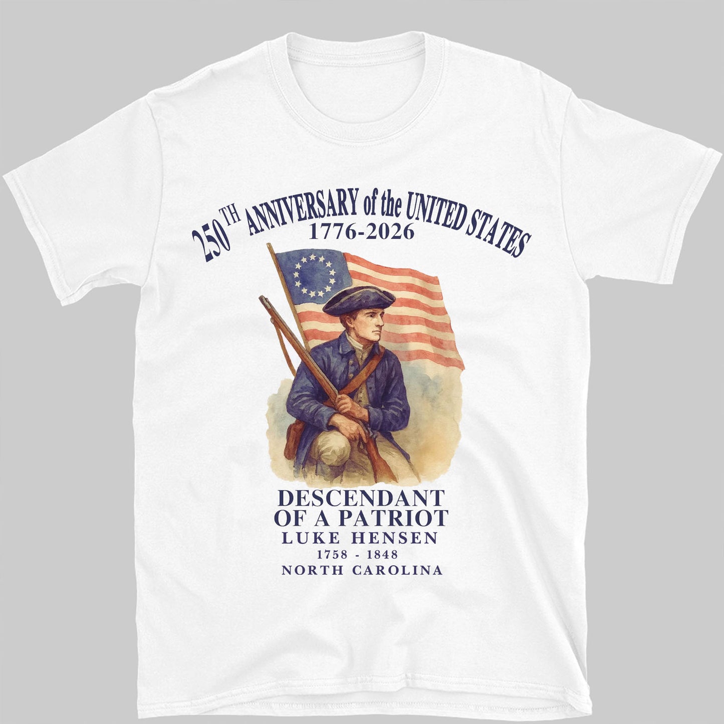 Personalized 250 Years Anniversary of The United States Shirt | Custom Name Descendant of A Patriot Sweatshirt | Fourth of July Bright T-Shirt 684196