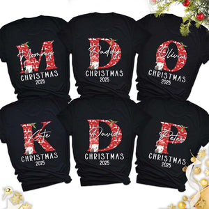 Monogrammed Family Christmas Shirt, Personalized Custom Family Sweatshirt C836