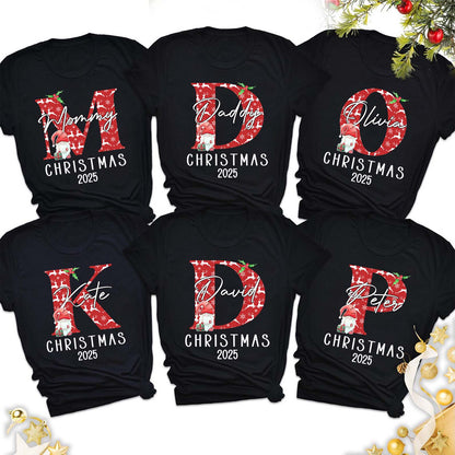 Monogrammed Family Christmas Shirt, Personalized Custom Family Sweatshirt C836