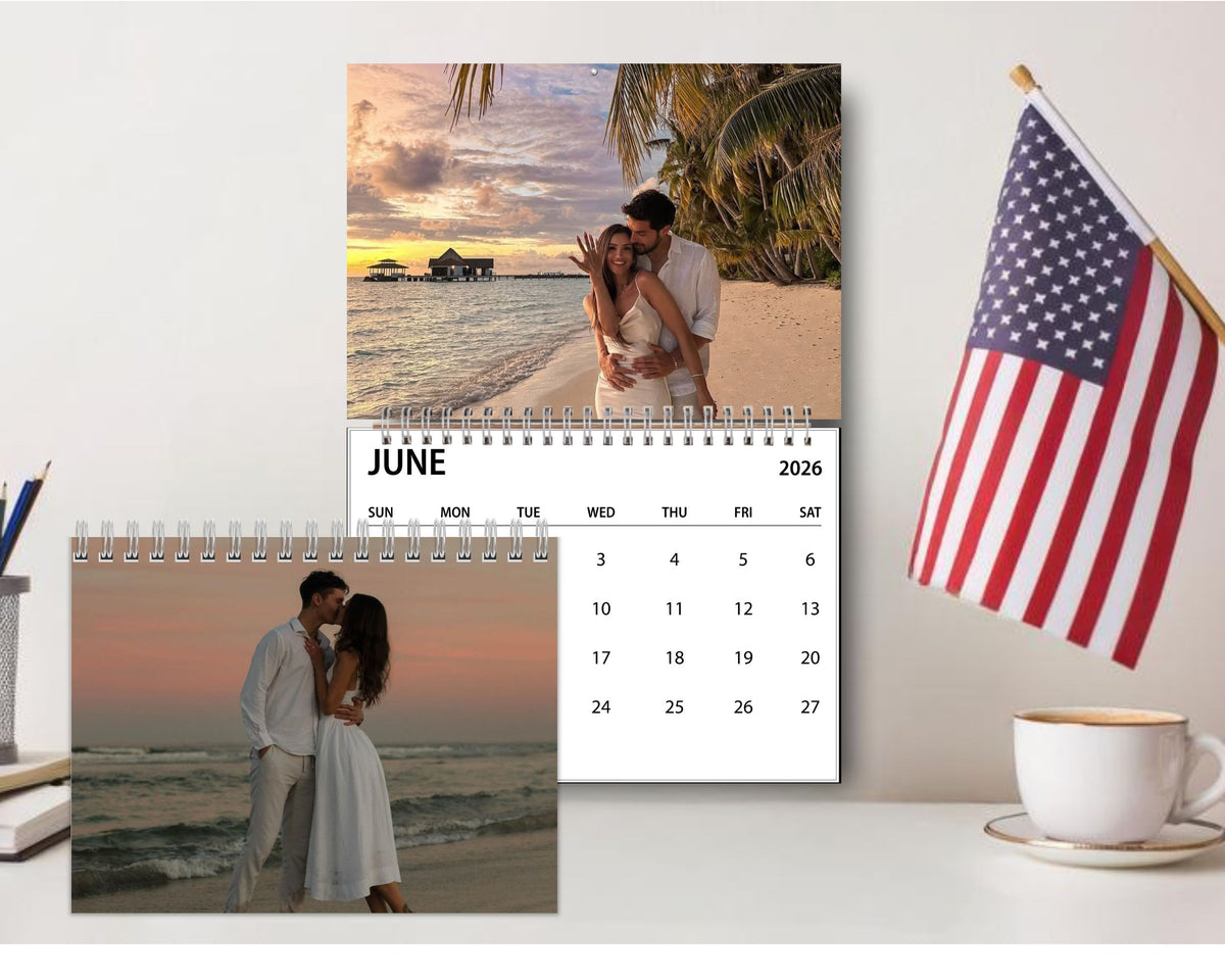 Photo Couple Calendar 2026 | Personalized Custom Wall Calendar | Anniversary Gift | Valentine Gift Ideas 683383