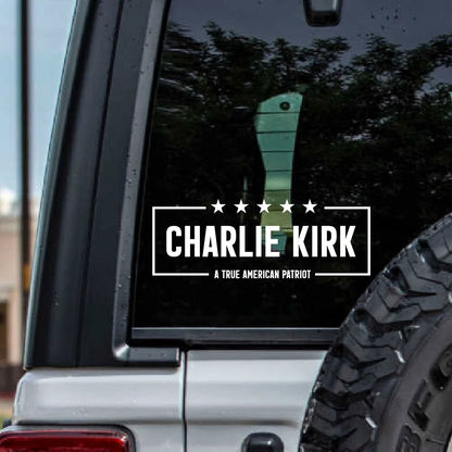 American Patriot Charlie Kirk Decal | Justice For Charlie Kirk Car Decal | Prayers Up for Charlie Sticker 683109