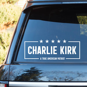 American Patriot Charlie Kirk Decal | Justice For Charlie Kirk Car Decal | Prayers Up for Charlie Sticker 683109