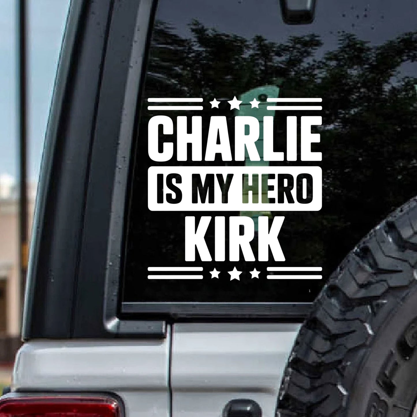 Charlie Kirk Is My Hero Decal | Justice For Charlie Kirk Car Decal | Prayers Up for Charlie Sticker 683108