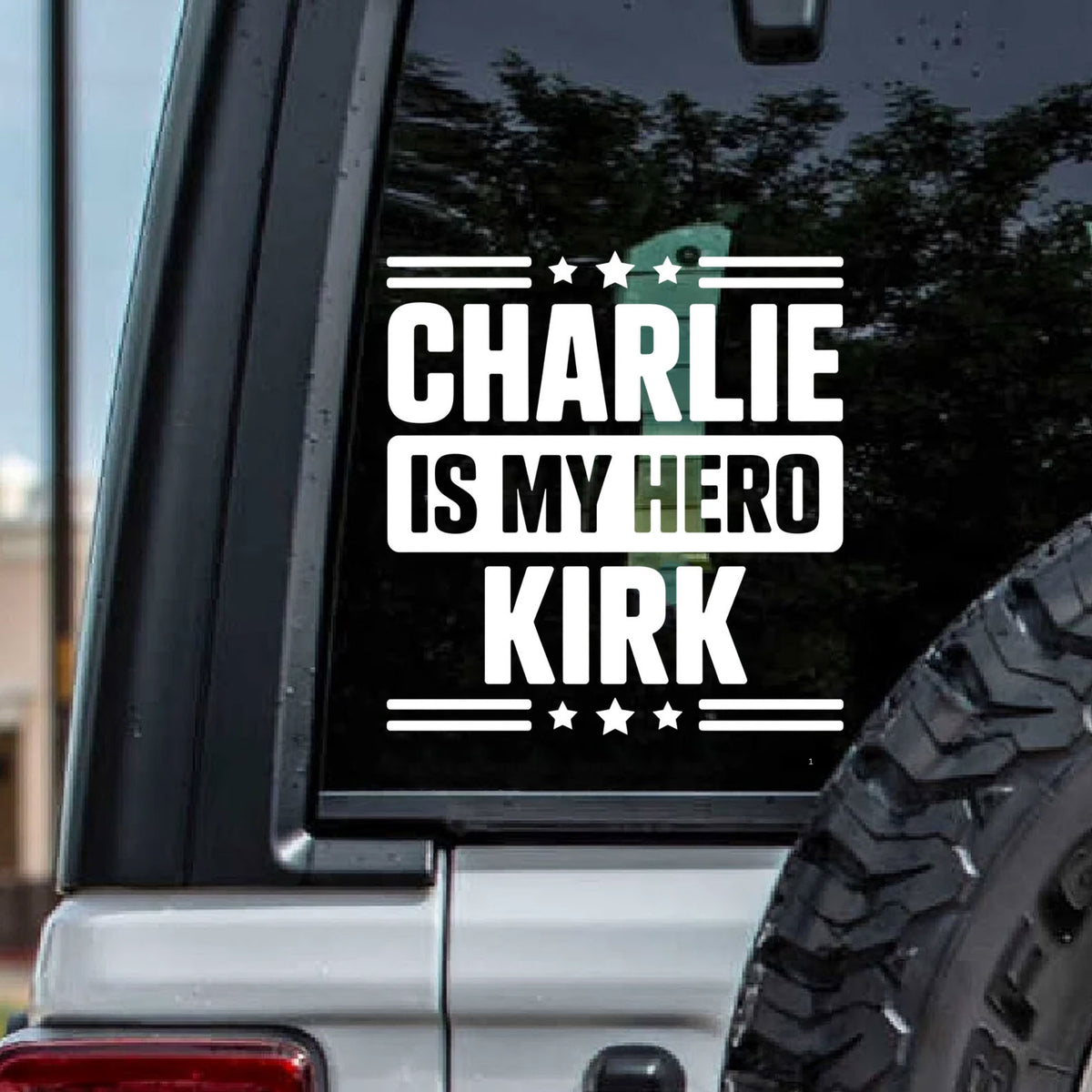 Charlie Kirk Is My Hero Decal | Justice For Charlie Kirk Car Decal | Prayers Up for Charlie Sticker 683108