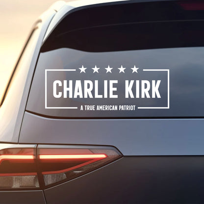American Patriot Charlie Kirk Decal | Justice For Charlie Kirk Car Decal | Prayers Up for Charlie Sticker 683109