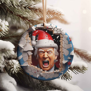 3D Santa Trump Christmas, Trump DIY Xmas Ceramic Ornament, Perfect for Car & Christmas Tree Decor T1666 - GOP