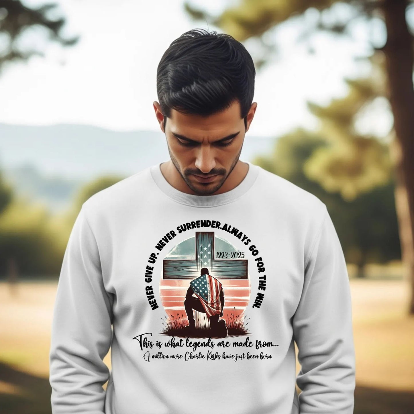 Charlie Kirk Inspirational Faith Sweatshirt | Justice For Charlie Kirk Pullover | Conservative Free Speech Sweater | Human Rights Apparel 682848