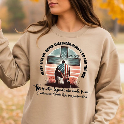 Charlie Kirk Inspirational Faith Sweatshirt | Justice For Charlie Kirk Pullover | Conservative Free Speech Sweater | Human Rights Apparel 682848
