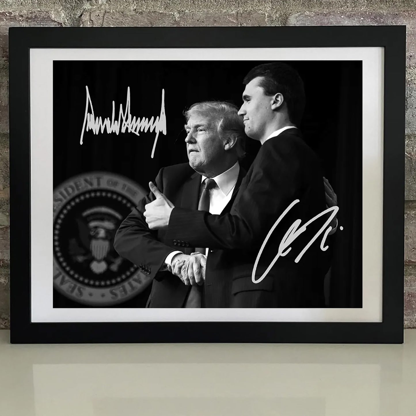 Charlie Kirk Autographed Signed Picture Frame | Donald Trump MAGA Free Speech Signature Frame | Political Picture Frame 682869