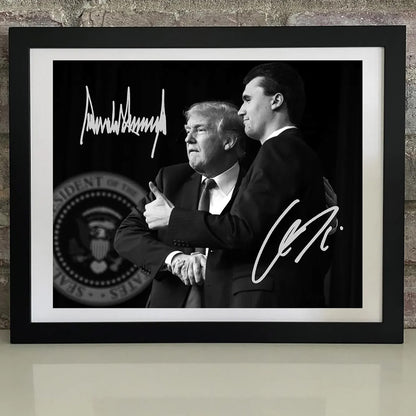 Charlie Kirk Autographed Signed Picture Frame | Donald Trump MAGA Free Speech Signature Frame | Political Picture Frame 682869