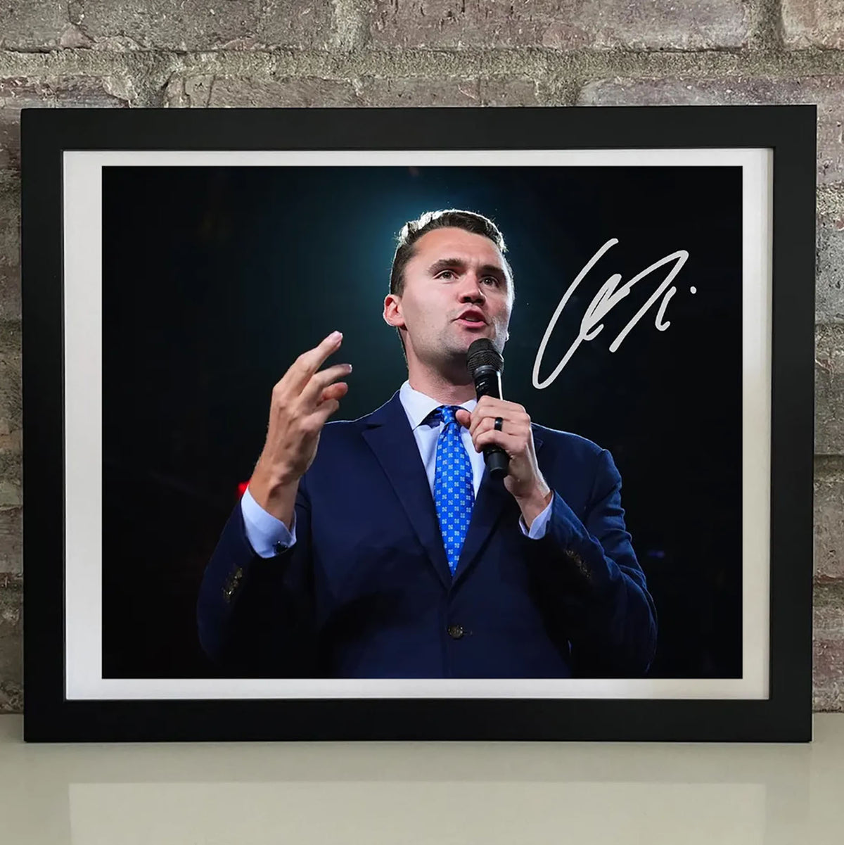Charlie Kirk Autographed Signed Picture Frame | Charlie Kirk Free Speech Hero Frame | Human Rights Frame | Political Picture Frame 682870