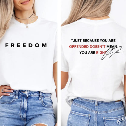 Freedom Charlie Kirk Shirt | Rest In Peace Charlie Kirk Hoodie | Justice for Charlie Kirk Memorial Front & Back Shirt 683022