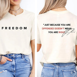 Freedom Charlie Kirk Shirt | Rest In Peace Charlie Kirk Hoodie | Justice for Charlie Kirk Memorial Front & Back Shirt 683022