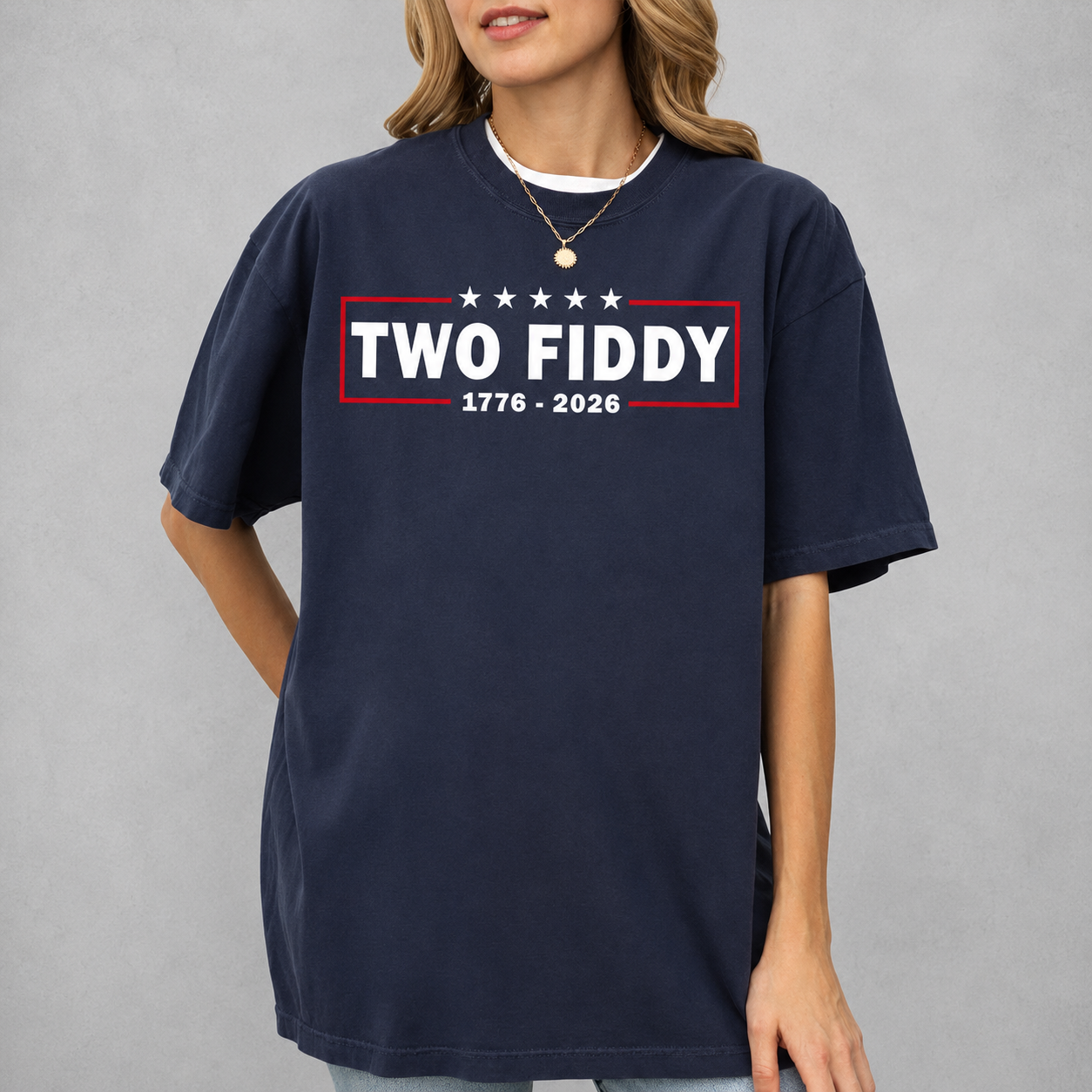 Two Fiddy USA 250 Years Patriotic Shirt, 1776-2026 Independence Day Dark Shirt, Funny America Graphic Shirt, 4th Of July Gift 685468