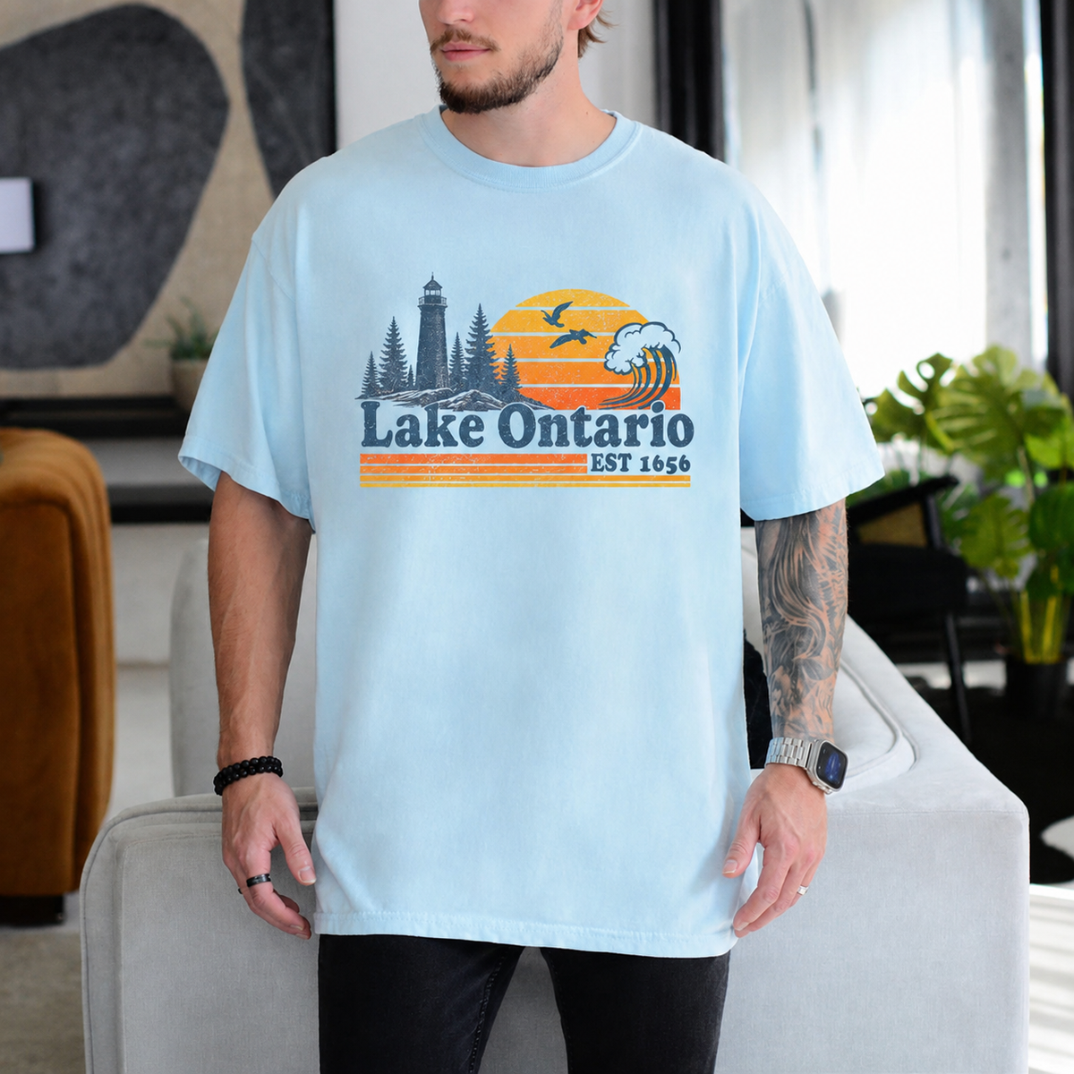 Vintage Lake Ontario Shirt, Retro Canada Travel Tee, Quiet Activism Bright Shirt, Lake Lover Gift 686114 WFD