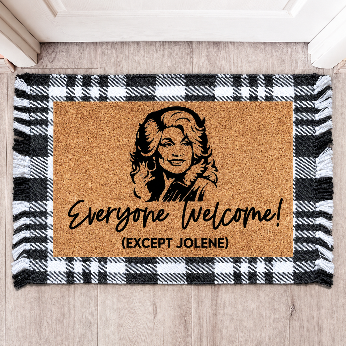 Everyone Welcome Except Jolene Doormat, Dolly Parton Tribute Doormat, Dolly Parton Memorial Gift 686161 WFD