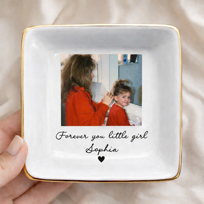 Personalized Wedding Ring Dish for Mom | Custom Photo Jewelry Holder | Mother of Bride Keepsake Gift 684310 WFD