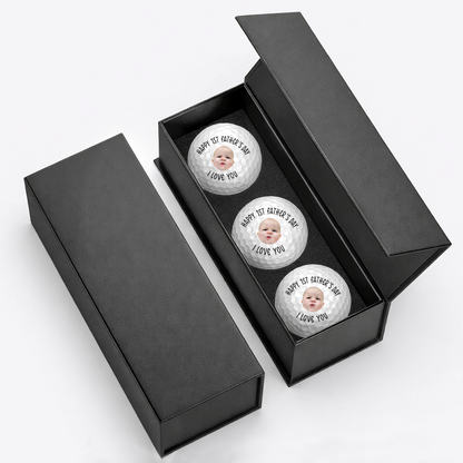 Custom Photo First Father's Day Golf Balls, Personalized Gift For New Dad 685073
