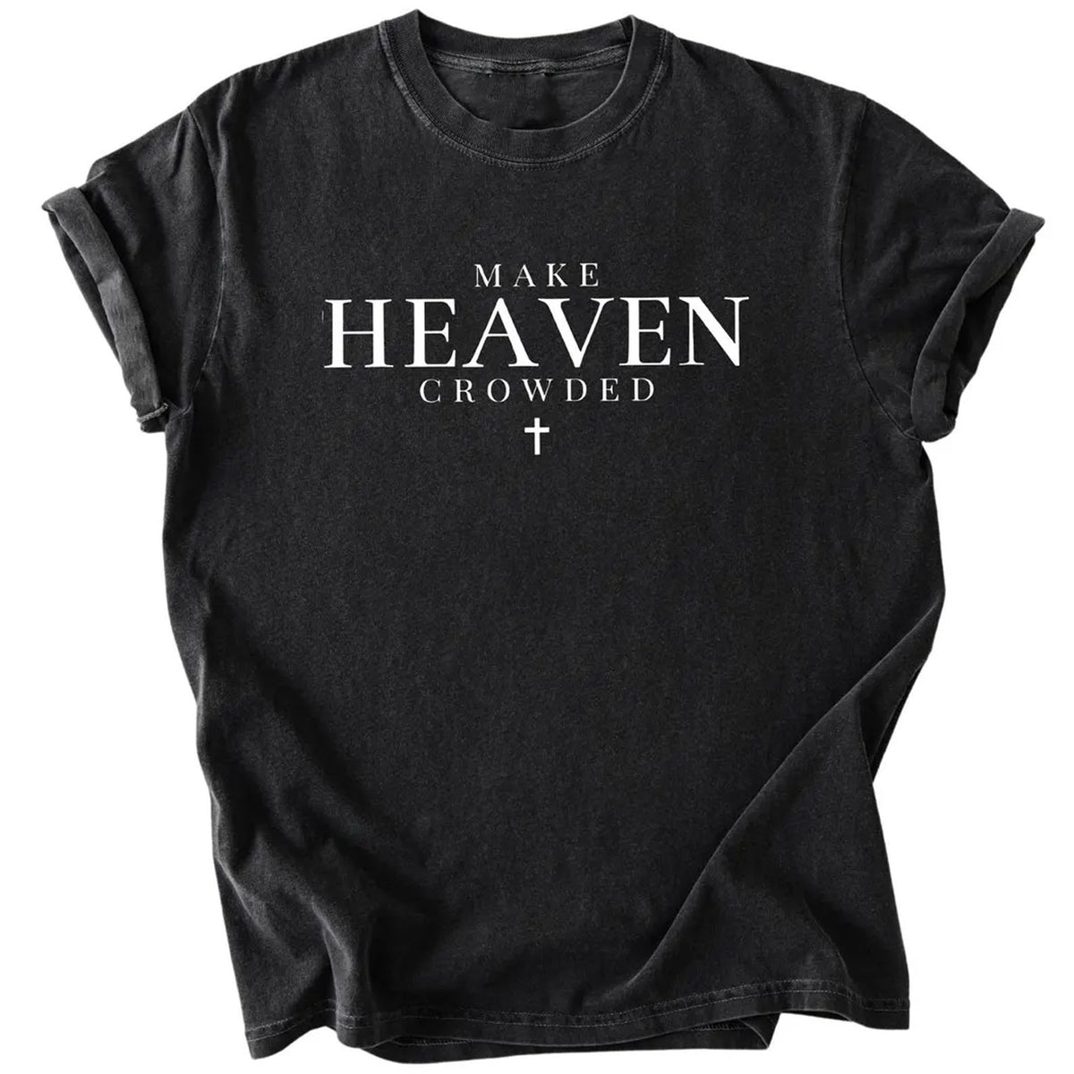 Make Heaven Crowded Charlie Kirk Shirt | Inspirational Christian Faith Shirt | Justice Charlie Kirk Memorial Shirt 683085