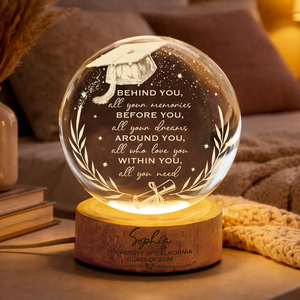 Personalized Graduation Crystal Ball Night Light, Class of 2026, Senior 2026 High School College Graduation Gift 684876