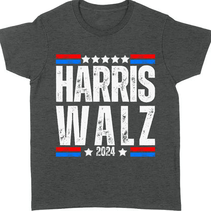 Harris Walz 2024 Shirt | Kamala Harris 2024 Shirt | Tim Walz Shirt | Democrat Shirt Dark T1252 - KH2