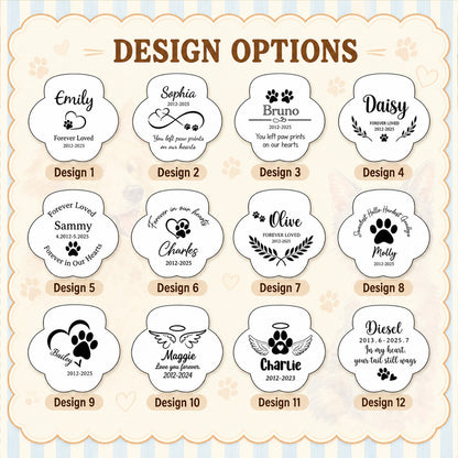 Personalized Pet Hair Memorial Leather Keychain, Custom Name Paw Print Fur Keepsake, Pet Loss Gift 686661 WFD