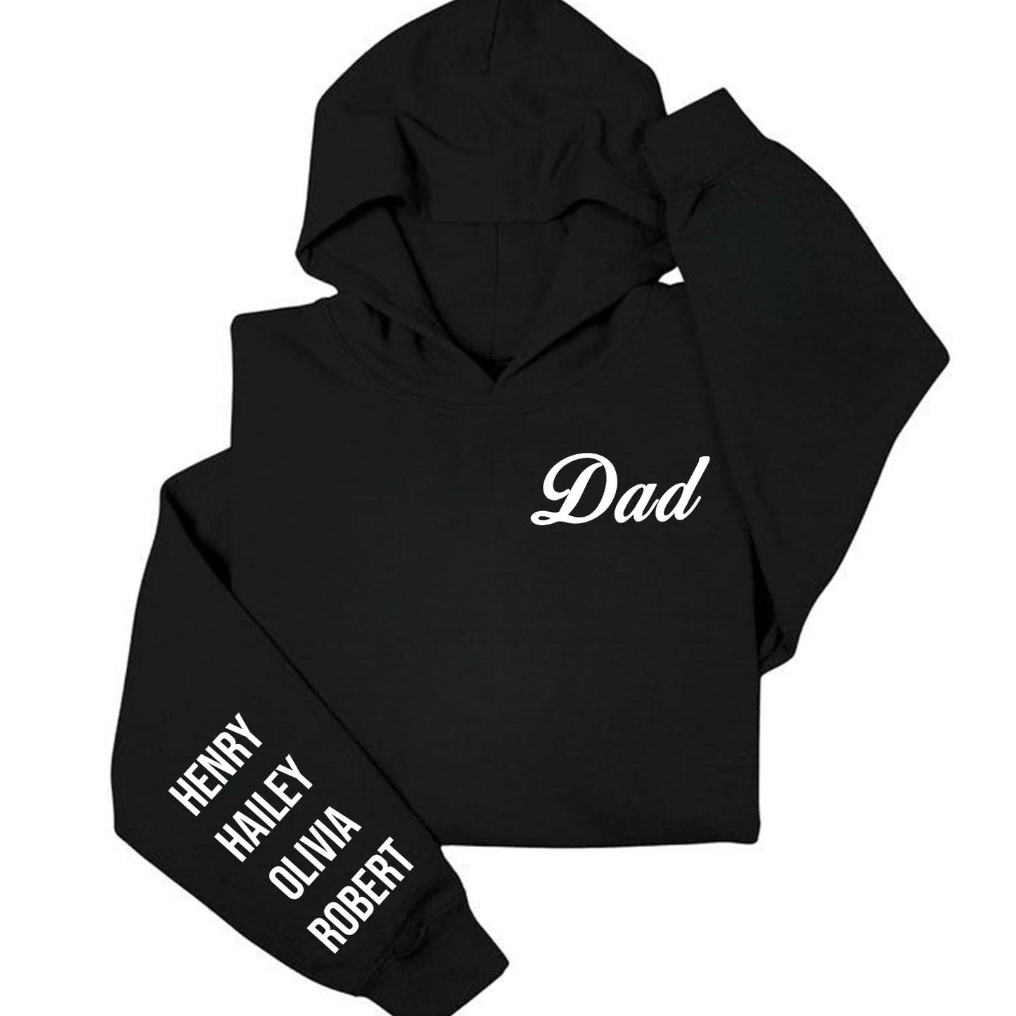 Custom Dad T-Shirt with Kids’ Names on Sleeve | Personalized Father’s Day Gift for Dad, Husband, or Grandpa 682255