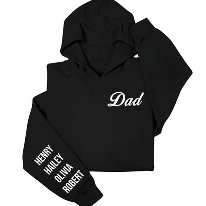 Custom Dad T-Shirt with Kids’ Names on Sleeve | Personalized Father’s Day Gift for Dad, Husband, or Grandpa 682255