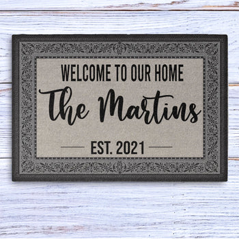 Welcome To Our Home Personalized Custom Doormat