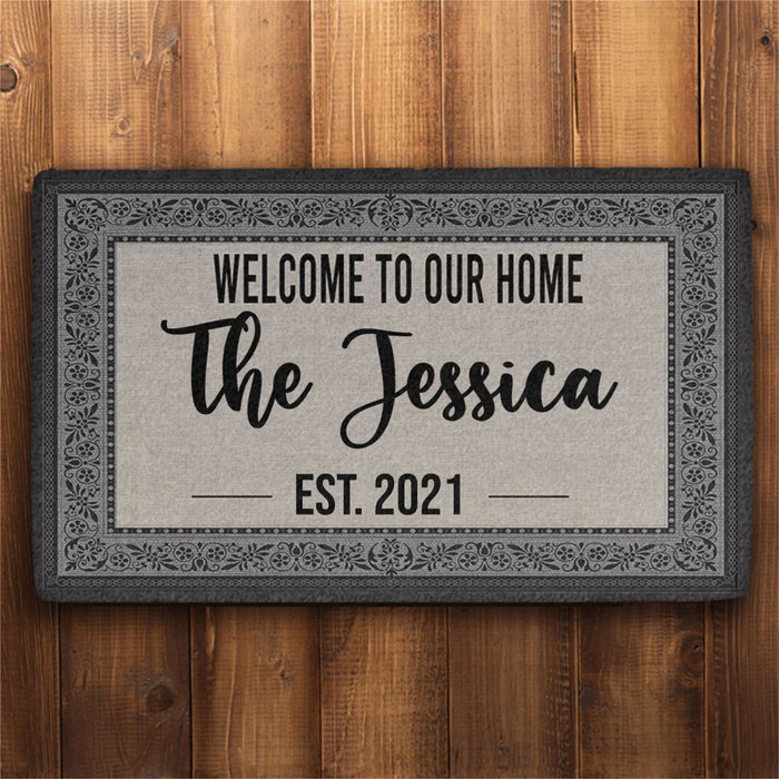 Welcome To Our Home Personalized Custom Doormat