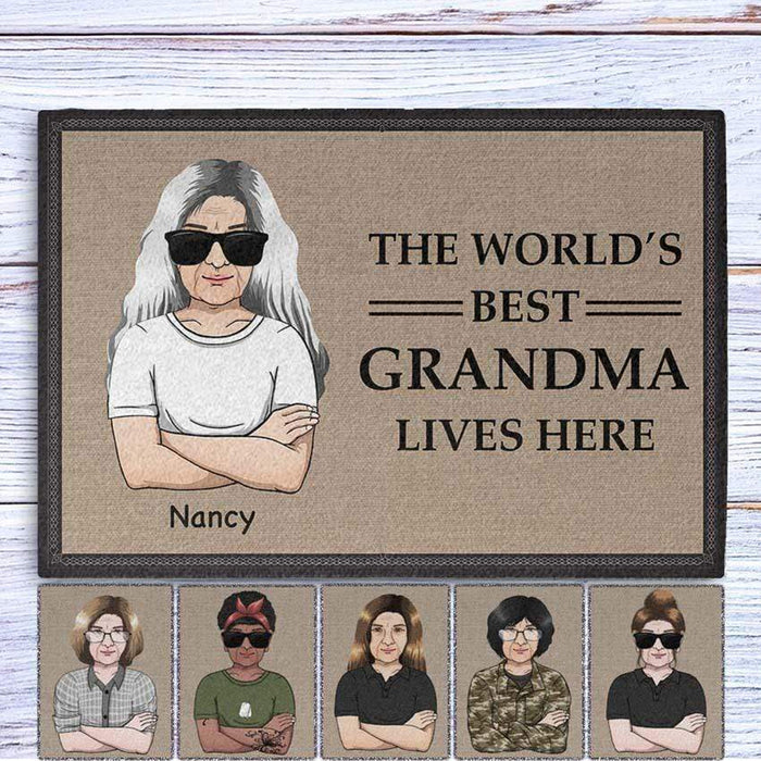 The World's Best Grandma Personalized Doormat