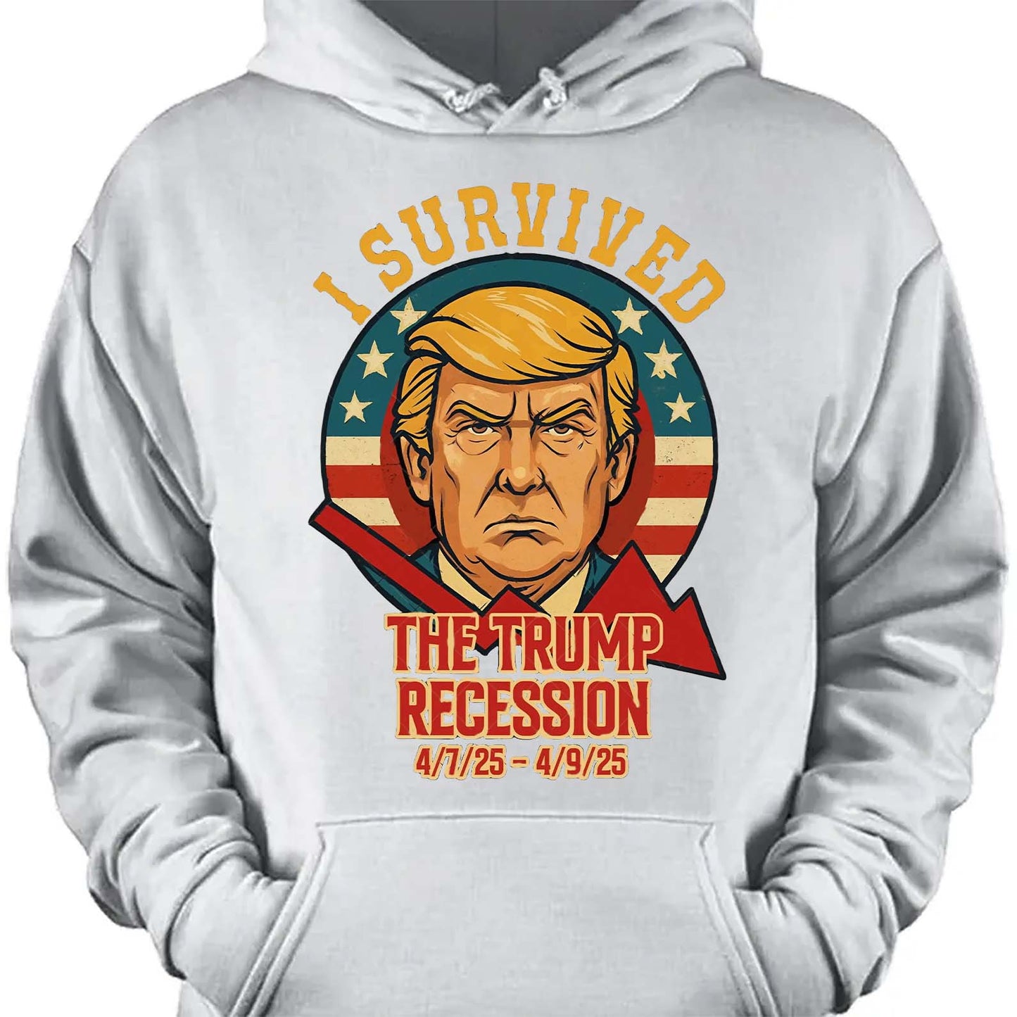 I Survived The Trump Recession Shirt – Funny 8647 Anti Trump Political Protest Tee, Anti MAGA Satire Dark Shirt For Democrat Supporters 682212