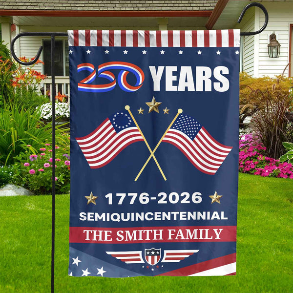 Personalized America 250th Anniversary Flag, Celebrate Our 250th Anniversary Garden Flag, America's 250th Anniversary Semiquincentennial - New Zealand