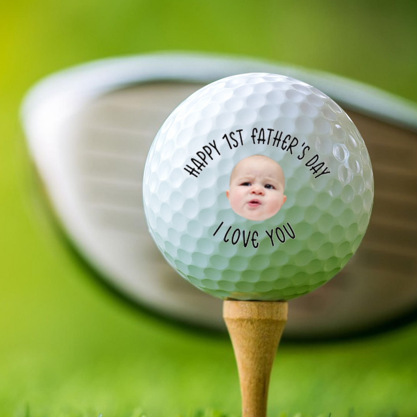 Custom Photo First Father's Day Golf Balls, Personalized Gift For New Dad 685073