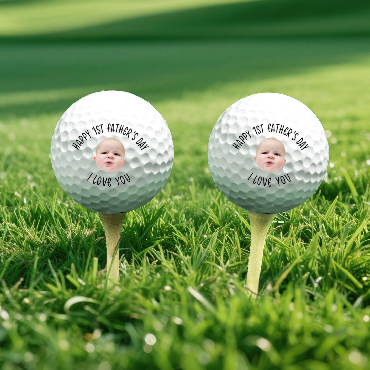 Custom Photo First Father's Day Golf Balls, Personalized Gift For New Dad 685073