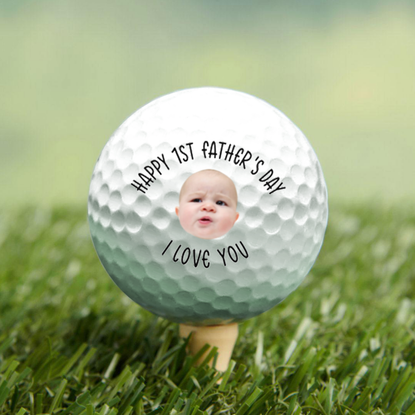 Custom Photo First Father's Day Golf Balls, Personalized Gift For New Dad 685073