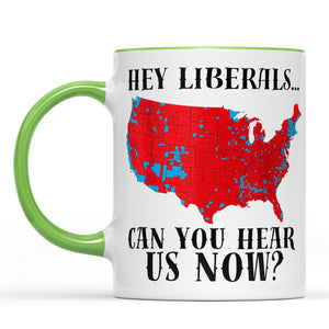 Trump Victory Map, MAGA Trump Can You Hear Us Now Coffee Mug, Red Trump Map 2024 Coffee Mug C1823 - GOP